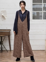 ARABESQUE BOTANIC ジャカードオールインワン/キャメル