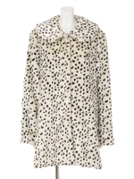 LEOPARD FUR COAT/BEIGE