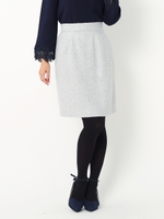 ツイード台形スカート/ライトブルー