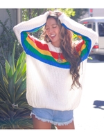 【anap mimpi】レインボーカラーニットトップス/BK