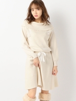 スイートフェミニンニットワンピース/ベビーピンク