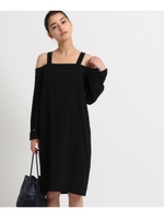 AERON オープンショルダーワンピース/ブラック(019)