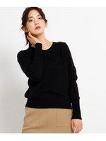 【洗える】[L]エンブロコードニット/ホワイト系(002)