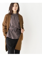 【洗える】フェイクファーポケットロングカーディガン/ダークブラウン(043)