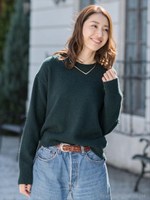 アンゴラMIX天竺ニット P/O/マスタード