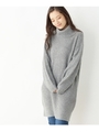 オフタートルヘザーニットワンピース/グレー(012)