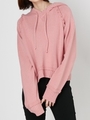ニットショートHOODIE/PNK