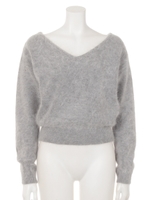 バックチェーンアンゴラニット(追加生産)/ライトグレー