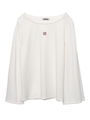 THIN LOGO FLARE TOP/ホワイト