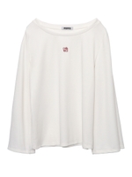 THIN LOGO FLARE TOP/ホワイト