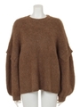 [GREED]BRUSHED ALPACA KNIT Long Top/CHARCOAL
