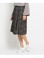 グレンチェックタックフレアスカート/ブラック(219)