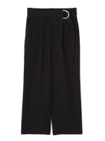 ◆大きいサイズ◆ダブルサテンワイドパンツ/キャメル5(045)