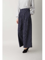 ランダムストライプワイドパンツ/キャメルベース2(042)