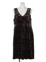 フローラルベロアワンピース/ネイビー