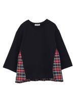 PLAID CONTRAST TEE/カーキ