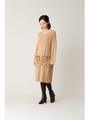 ファーポケットニットワンピース/ベージュ(040)