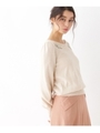 【Sサイズあり】【WEB限定カラーあり】アンゴラ混パールニットプルオーバー/ライトベージュ(951)