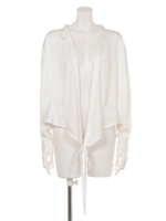 サテンワッシャーブラウス/WHITE