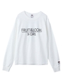 X-GIRL X FRUIT OF THE LOOM L/S REGULAR TEE/ホワイト