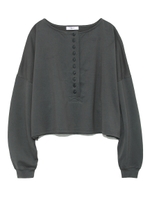 【emmi atelier】ヘンリールーズトップス/DGRY