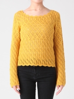 【sw】クロシェニットトップス/YLW