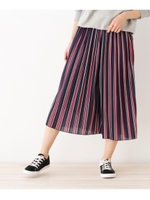 【すそくるっ】マルチストライプスカンツ/ネイビー(393)