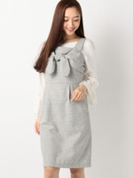 グレンチェックリボンジャンスカ/グレー系