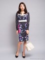 サイドフラワーワンピース[DRESS/ドレス]/ブラック