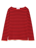 バイカラーヘムボーダーニット/RED