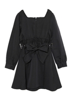 バックリボンワンピース/ブラック