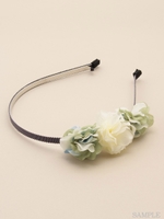 フラワーモチーフカチューシャ/ブルー