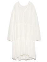 ワッシャーティアードワンピース/WHT