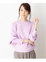 横リブデザイン ドルマンニット/ライトパープル(081)