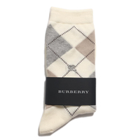 2015SS 新作 新品 バーバリー BURBERRY アーガイルソックス 靴下 d-000510 白系 メンズ