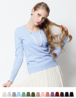 Uネックニットトップス【メール便可／50】