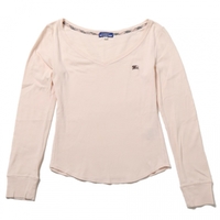 Vネックカットソー 38 バーバリーブルーレーベル 54116 BURBERRY BLUE LABEL ピンク系 レディース