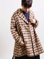 WEGO/シャギーチェックAラインミドルコート