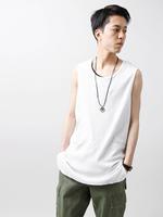 WEGO/スラブワッフルラウンドタンクトップ