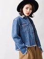WEGO/パール付クロップドGジャン