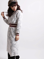 WEGO/ラインリブレースワンピース