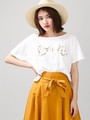 WEGO/ラフプリントオフショルTシャツ