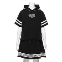 【25%OFF】フードつき裏毛Tシャツ＆スカートセットアップ