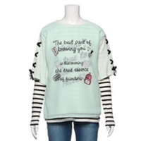 【50%OFF】袖レースアップTシャツ×ボーダーTシャツセット