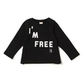 【50%OFF】I'M FREEロゴアップリケつきTシャツ