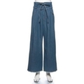【55%OFF】サッシュベルトつきワイドパンツ