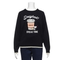 【50%OFF】【ニコ☆プチ掲載】PEANUTSコラボSNOOPYコーヒーデザインニット