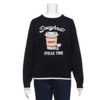 【50%OFF】【ニコ☆プチ掲載】PEANUTSコラボSNOOPYコーヒーデザインニット