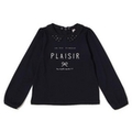 【50%OFF】【キッズサイズ向け】ビジュー衿つきロゴ入りTシャツ