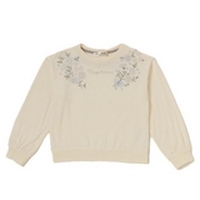 【50%OFF】【キッズサイズ向け】花刺しゅう入りボリューム袖Tシャツ